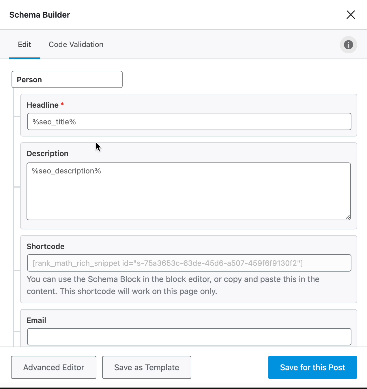 Schema Builder