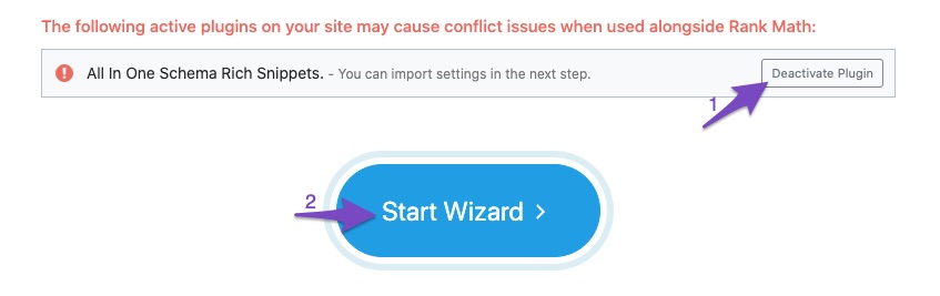 Deactivate All In One Schema Rich Snipepts plugin