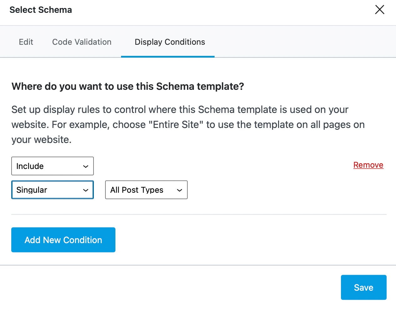 Default Condition In Display Conditions