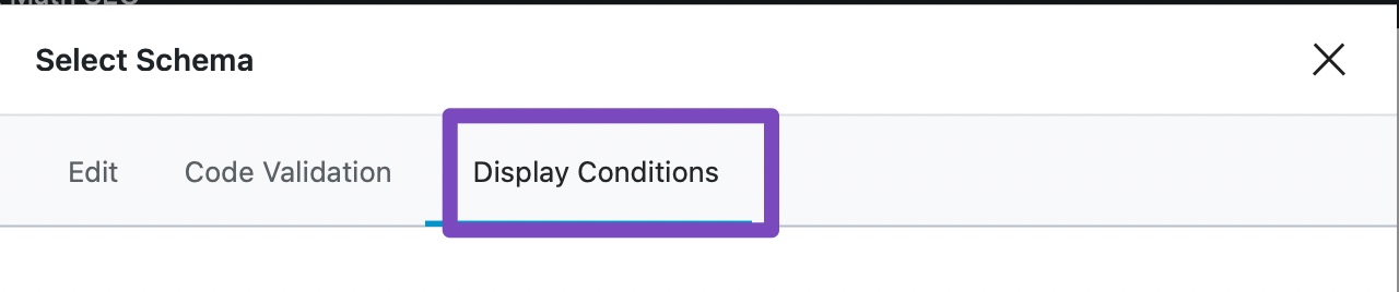 Display Conditions Tab In Rank Math
