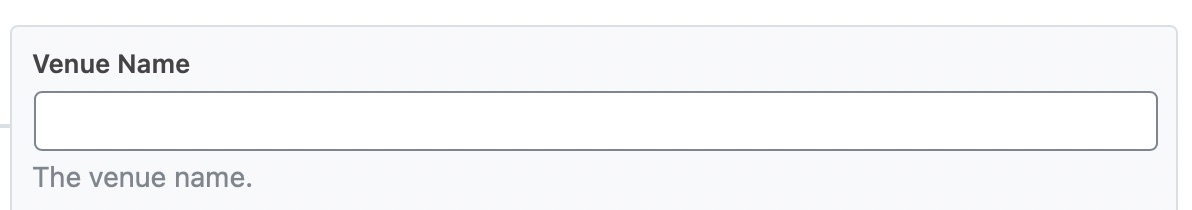 Enter the venue name