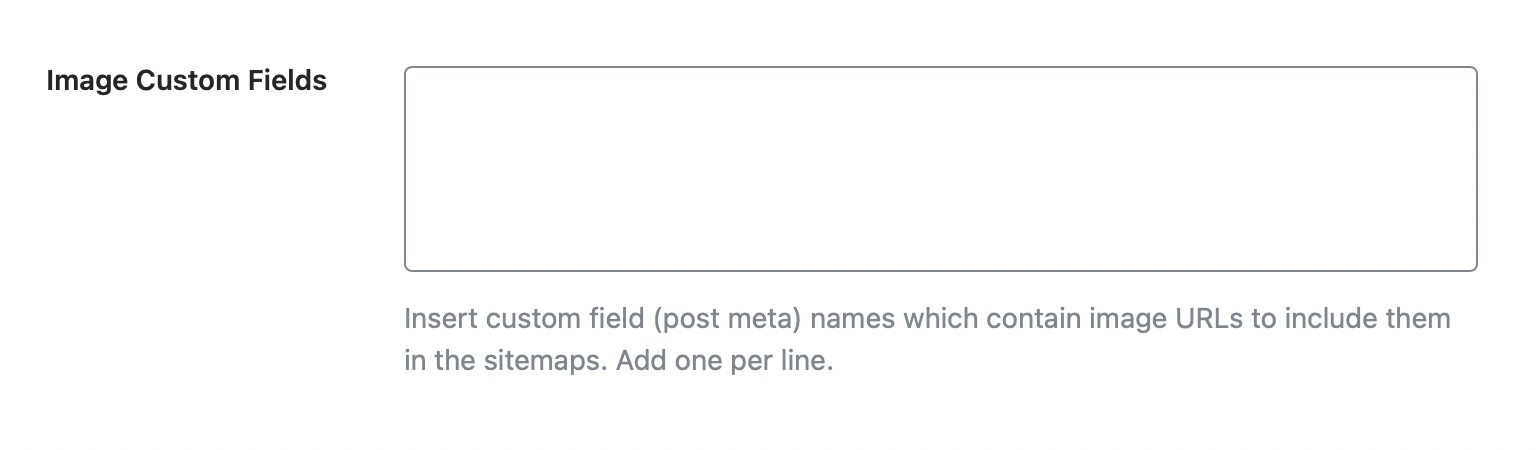 image custom fields in topic sitemaps