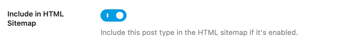 Include in HTML Sitemap option