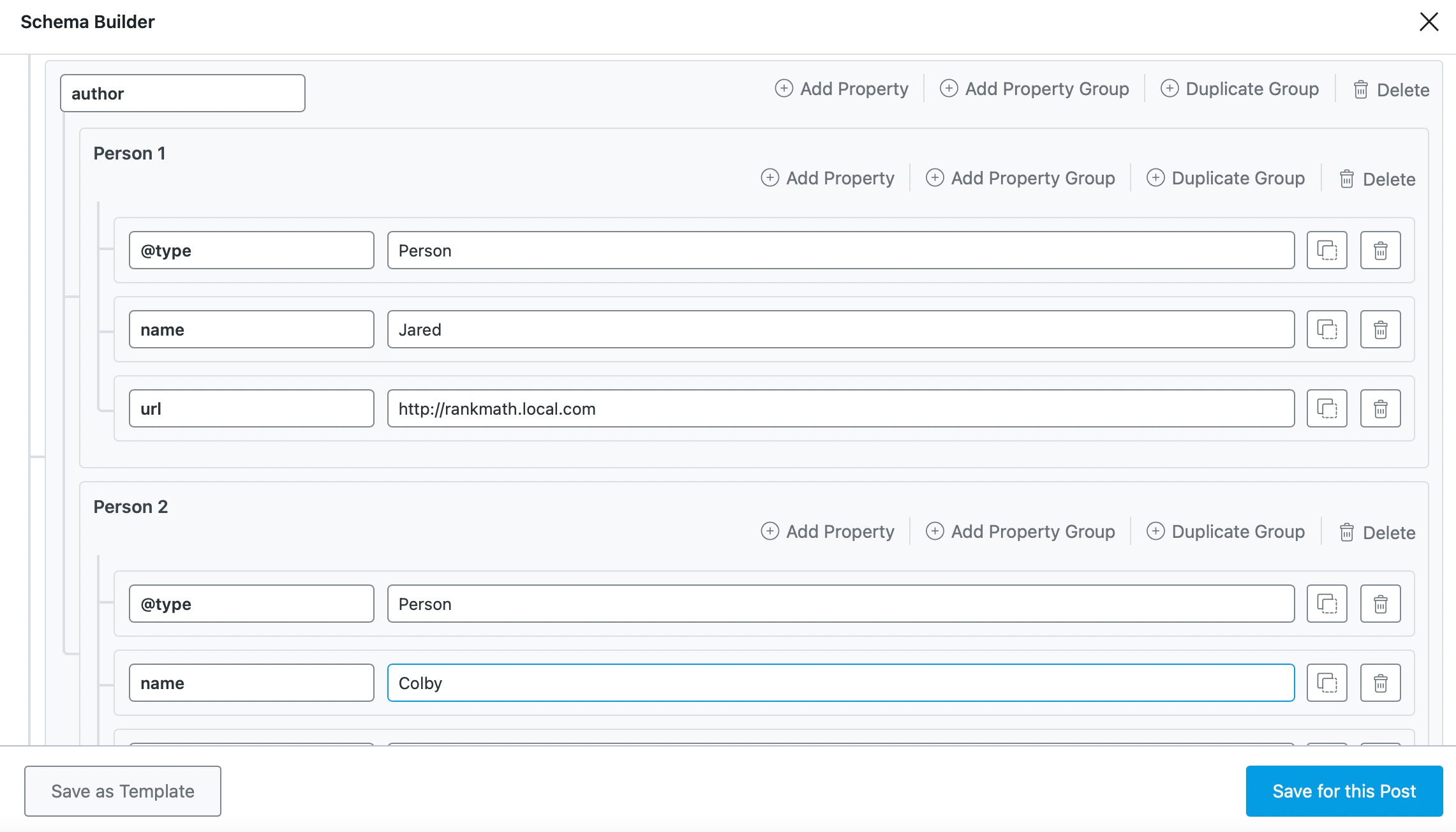 add multiple Authors Schema