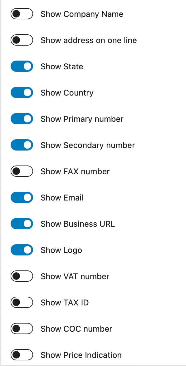 Other options in address