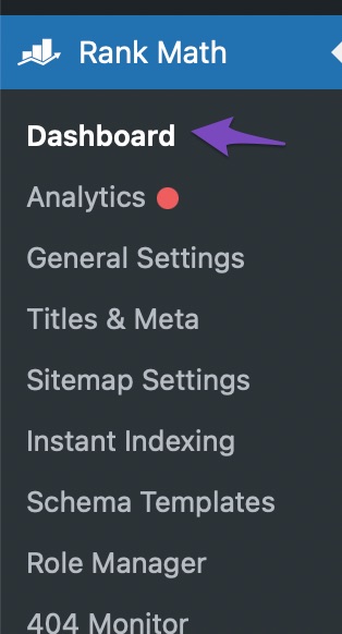 Rank Math Dashboard