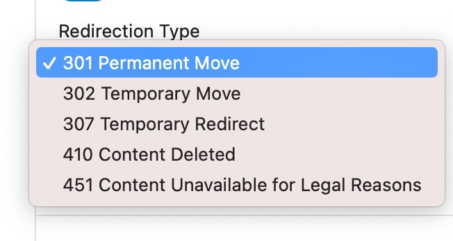 All Types Of Redirections Supported By Rank Math