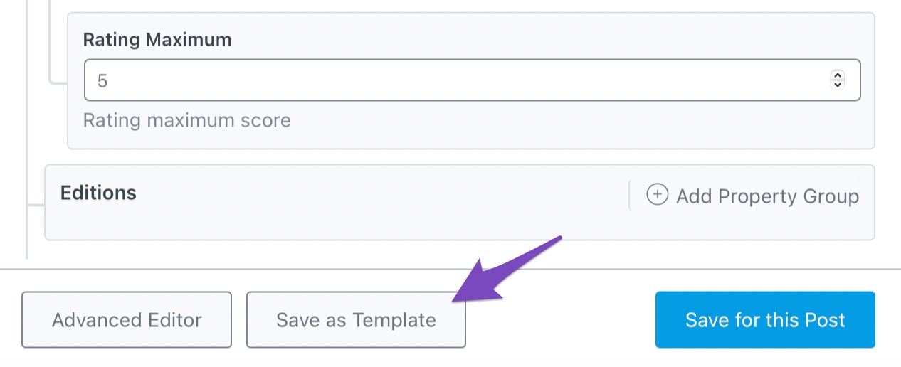 Save The Schema as a Template