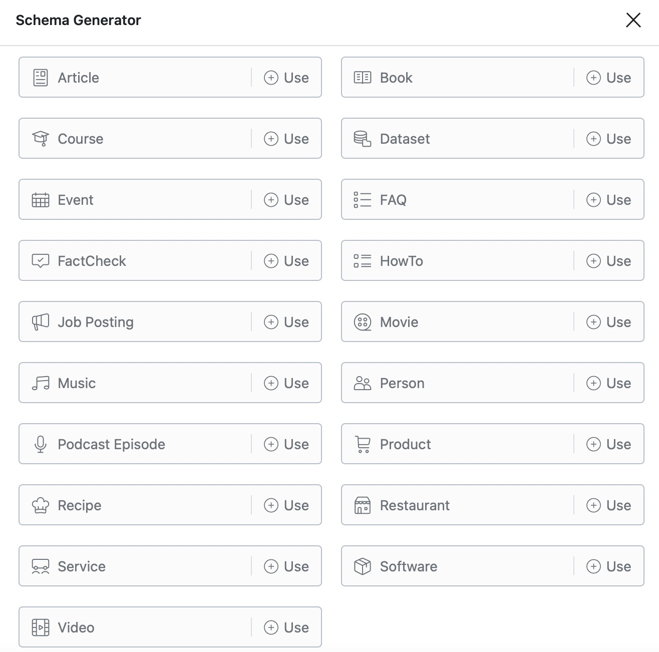 Rank Math Schema Generator