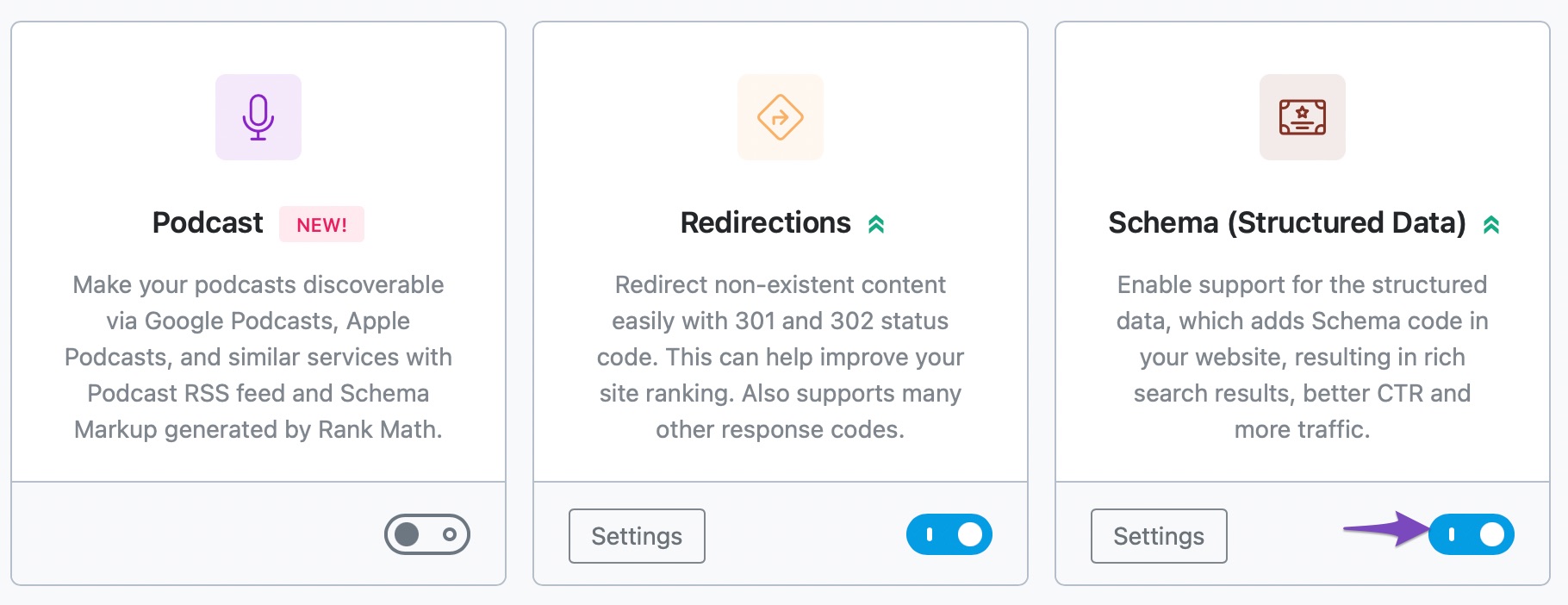 Enable Schema (Structured data) module