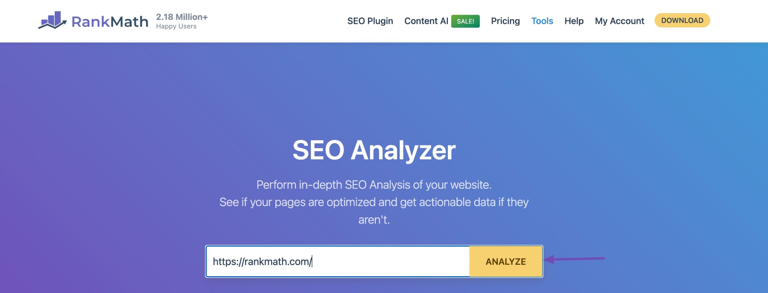 SEO Analyzer in Rank Math