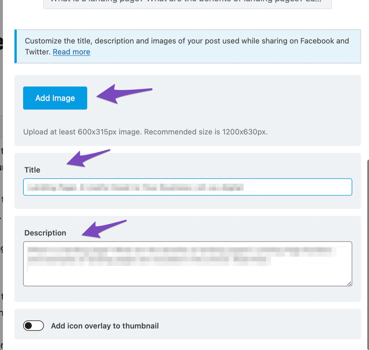 Rank Math Social Sharing Settings