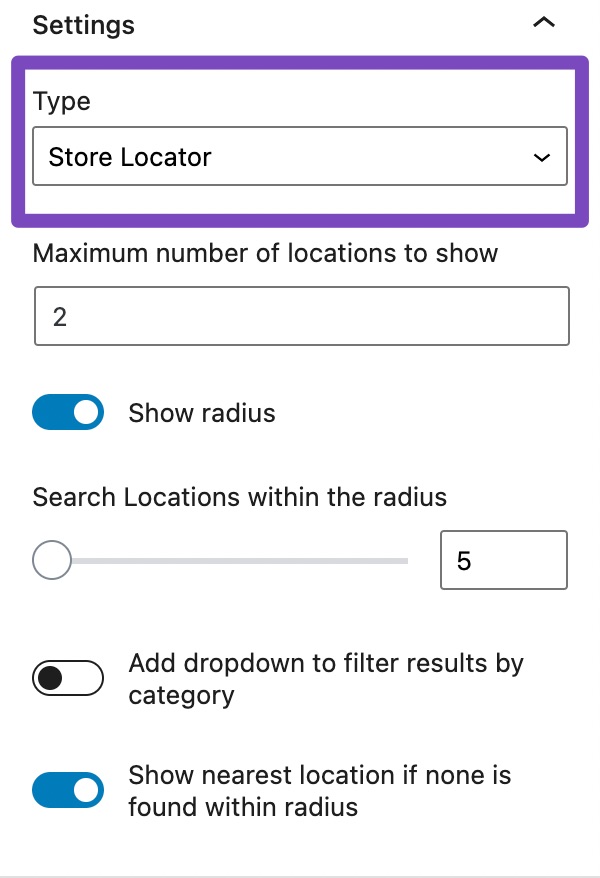 Store Locator Settings