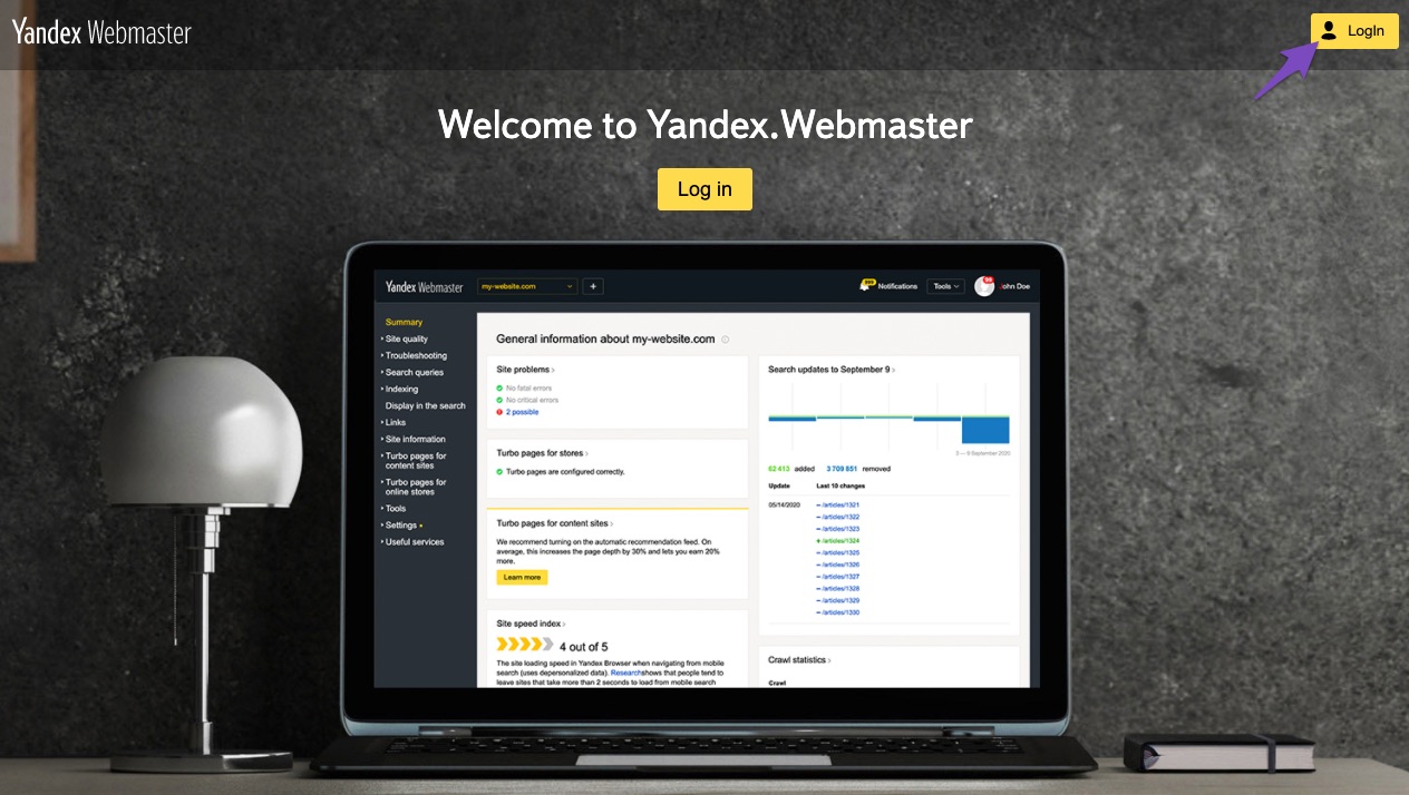 Yandex Webmaster Tools