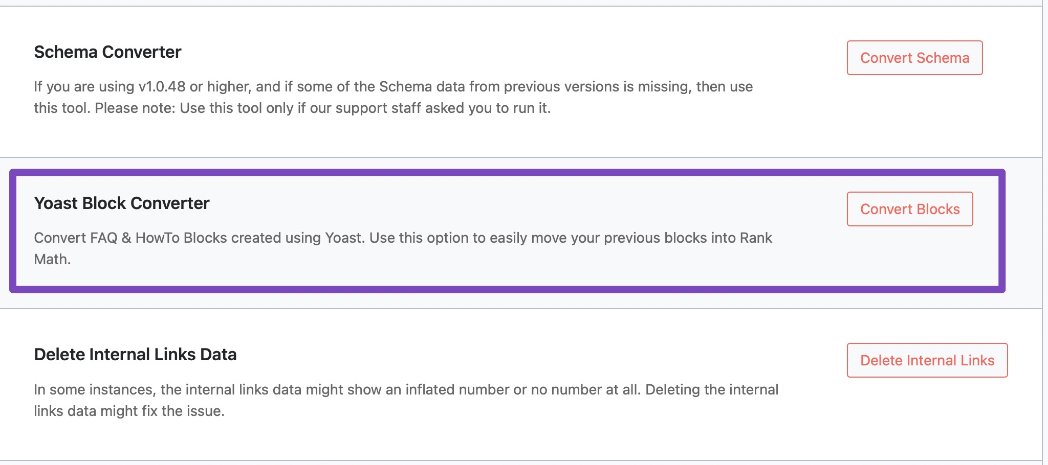 Yoast Block Converter