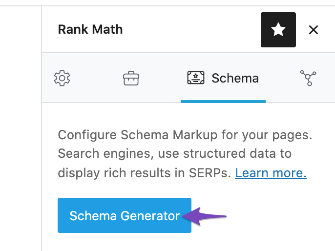 Click on Schema Generator