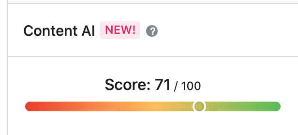 Content AI score