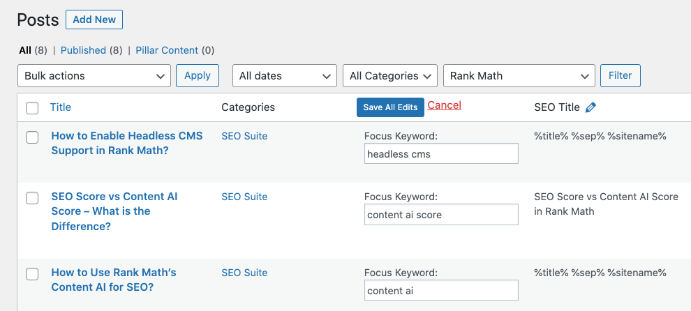 Editable SEO details field in WordPress Post screen