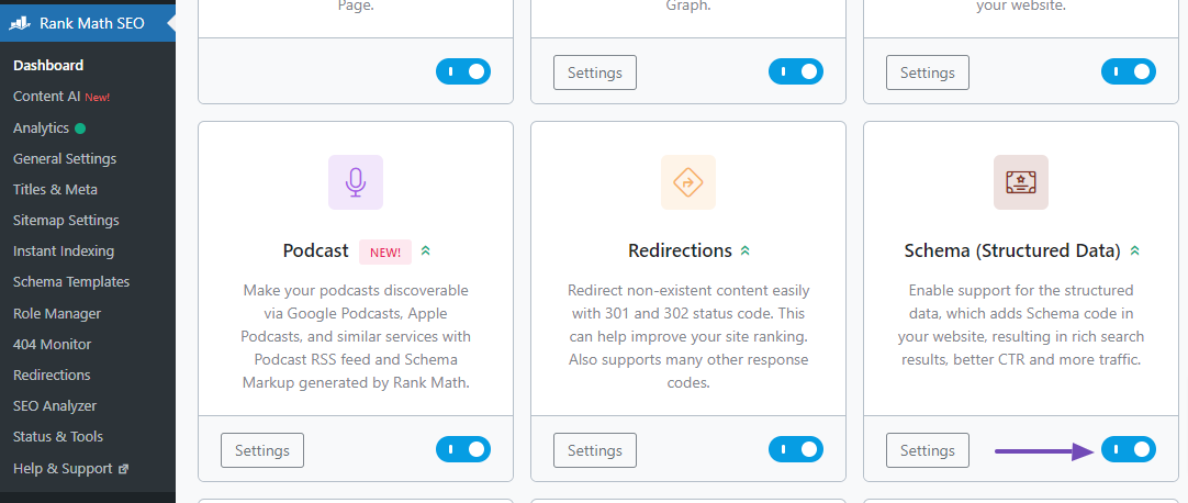 Enable Schema module