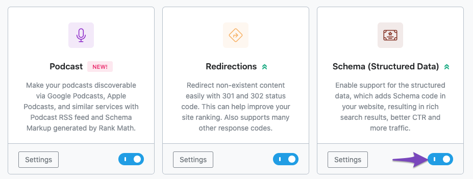 Enable Schema (structured data) module