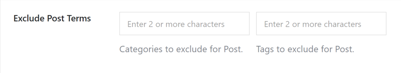 Exclude Post Terms