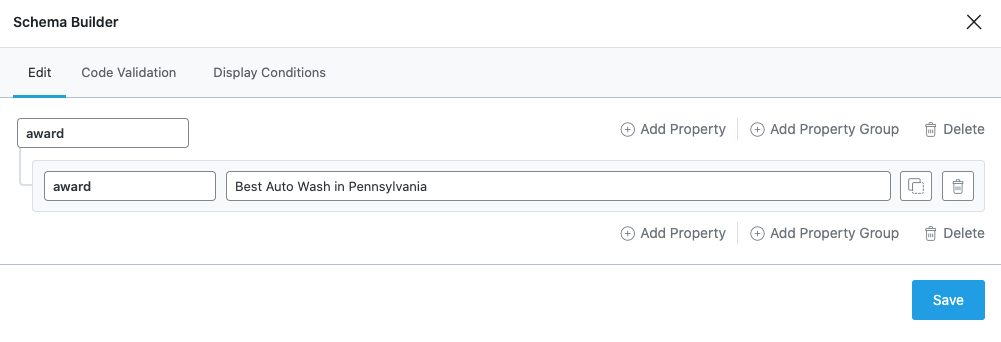 Extend existing Schema with additional properties