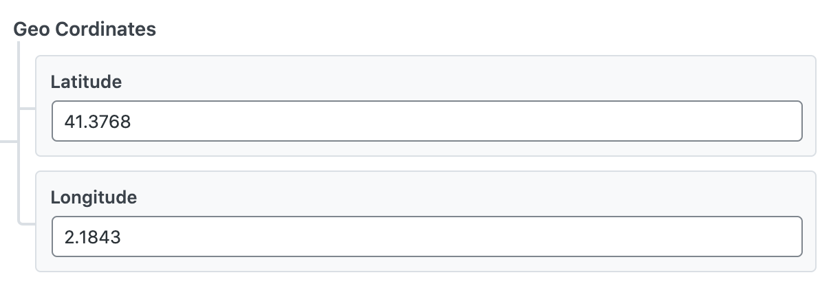 Geo-coordinates in Schema Builder