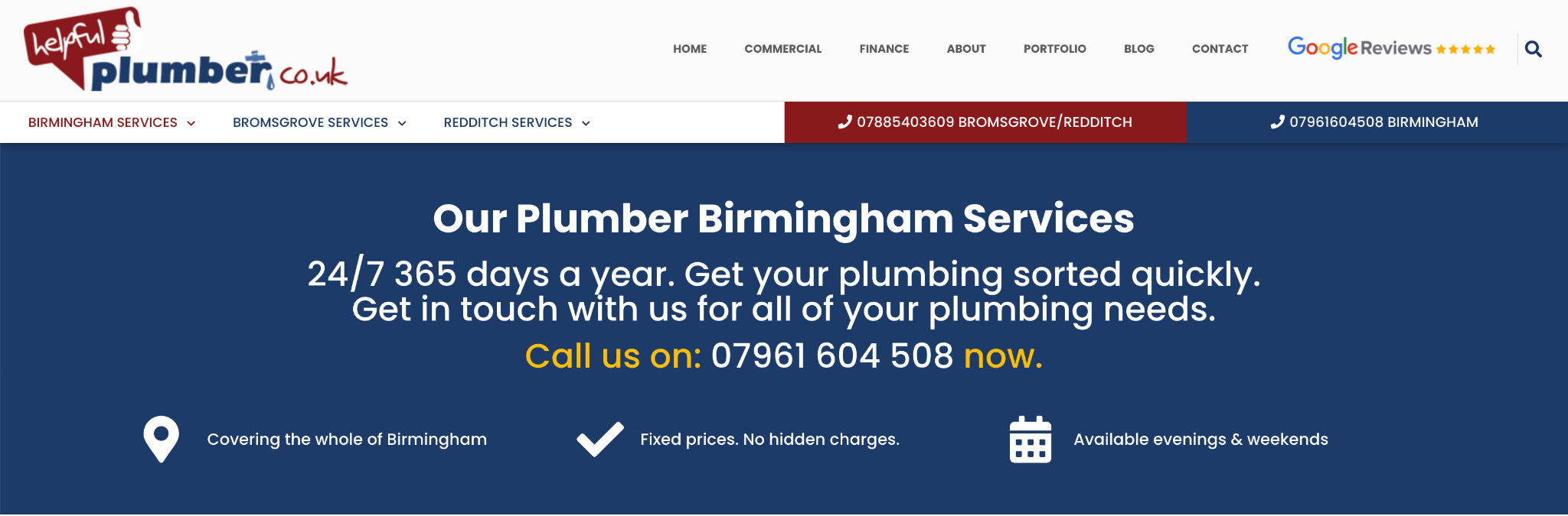 Birmingham Local Landing Page Example