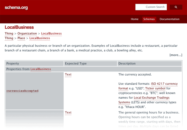 Local Business Schema.org