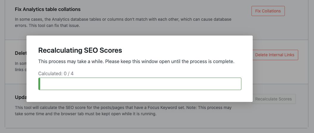 Recalculating SEO Scores