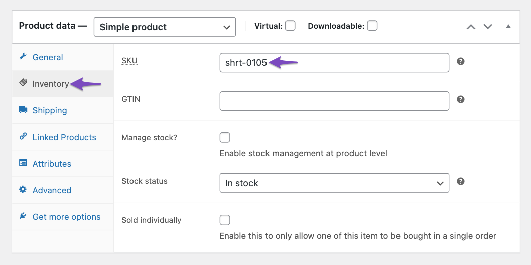 SKU in WooCommerce