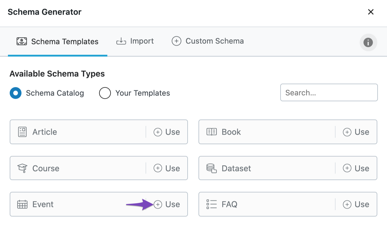 Use Event Schema