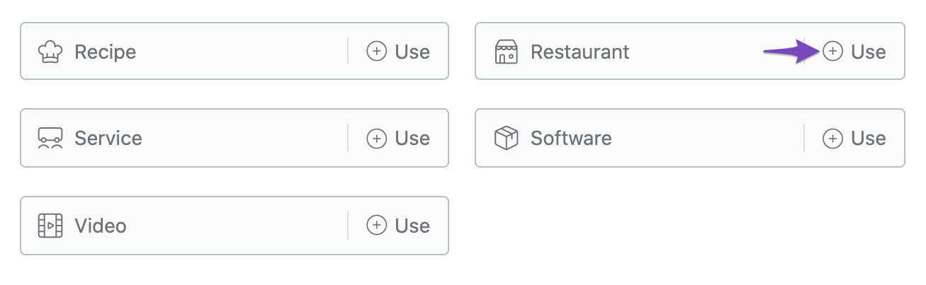 Use Restaurant Schema type